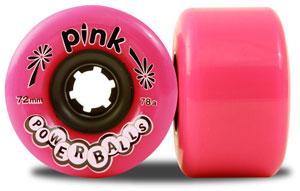 ABEC 11 WHEELS PINK POWERBALL 72MM 78A 4 PACK