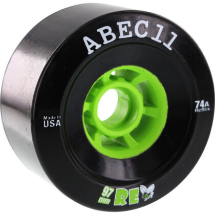 ABEC 11 WHEELS REFLY 97MM 74A BLACK FLYWHEEL 4 PACK