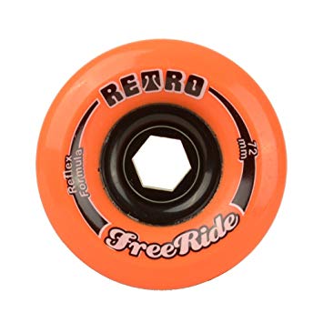ABEC 11 WHEELS RETRO FREERIDES REFLEX 72MM 89A DARK ORANGE 4 PACK