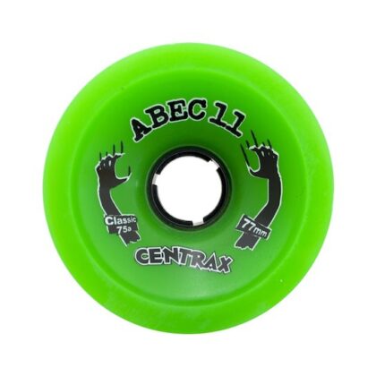 ABEC 11 LONGBOARD WHEELS CENTRAX 77MM GREEN 4 PACK 75A