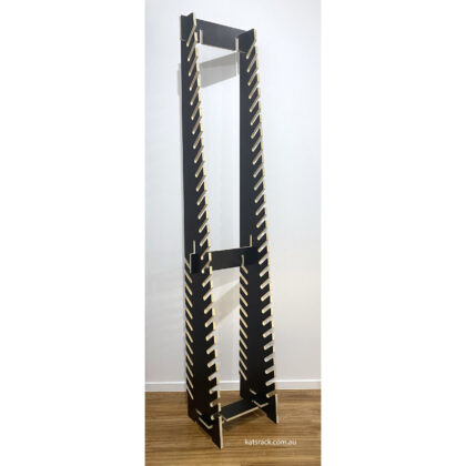 2.4m (40 Slots) Skateboard Rack V4 - Black Formply - On Display