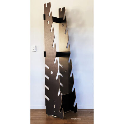 1.9m (12 Slot) Display Skateboard Rack - Black Honeycomb Hex