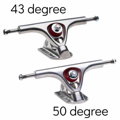 PARIS 165MM V3 POLISHED 50 AND 43 DEGREE SPLIT LONGBOARD TRUCKS