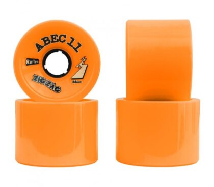 ABEC 11 WHEELS REFLEX ZIGZAG 66MM 86A ORANGE 4 PACK