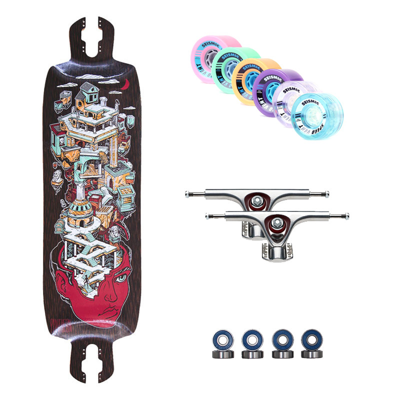 PANTHEON NEXUS LONGBOARD COMPLETE SEISMIC SPEEDVENT WHEELS
