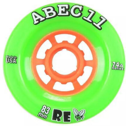 ABEC 11 WHEELS REFLY 83MM 74A REFLEX LIME FLYWHEEL 4 PACK