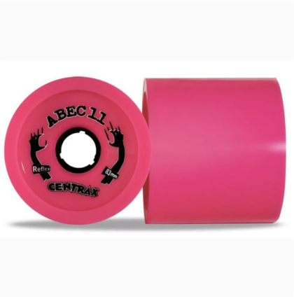ABEC 11 LONGBOARD WHEELS CENTRAX 83MM PINK REFLEX 4 PACK 77A