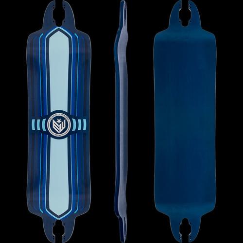 EARTHWING 38" DOUBLE TROUBLE DECK: EW BELT BLUE STRIPES