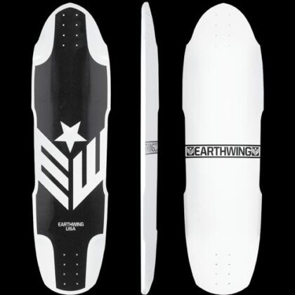 EARTHWING 36.75" BIG HOOPTY DECK: EW USA STAR BLACK AND WHITE