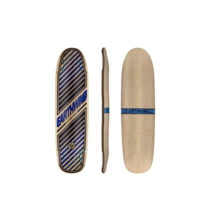 EARTHWING 37" SPACE COASTER DECK: WOOD BLACK BLUE STRIPES