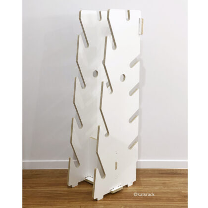 1.2m (9 slots) Display Skateboard Rack - White melamine