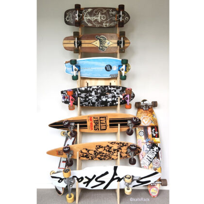 1.9m (11 Slot) Display Skateboard Rack V4 - MARINE PLY
