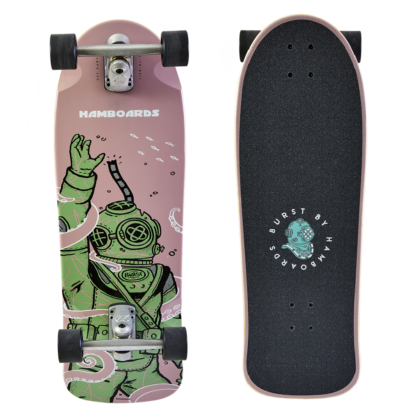 Hamboards Complete 32" Burst Deep Diver Surfskate skateboard