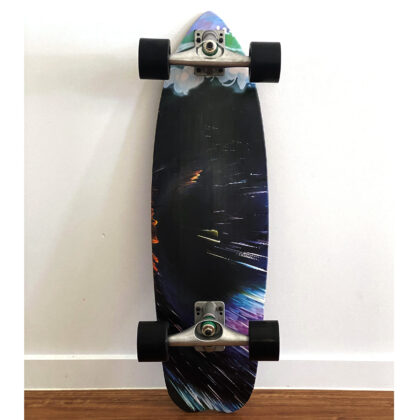 BONDI SURFSKATE COMPLETE SKATEBOARD - BLACK HYPERSPACE