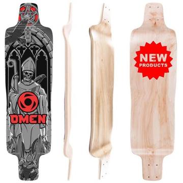 OMEN DREADNOUGHT LONGBOARD DECK: SKELETON PRIEST 35.5"