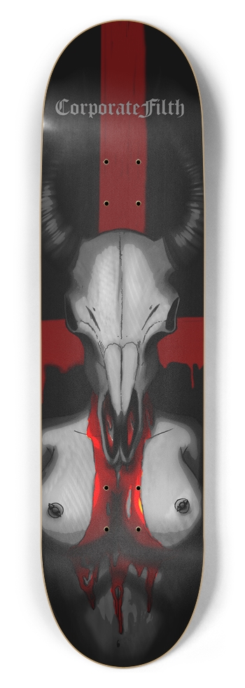 CF Goat Skull skateboard deck