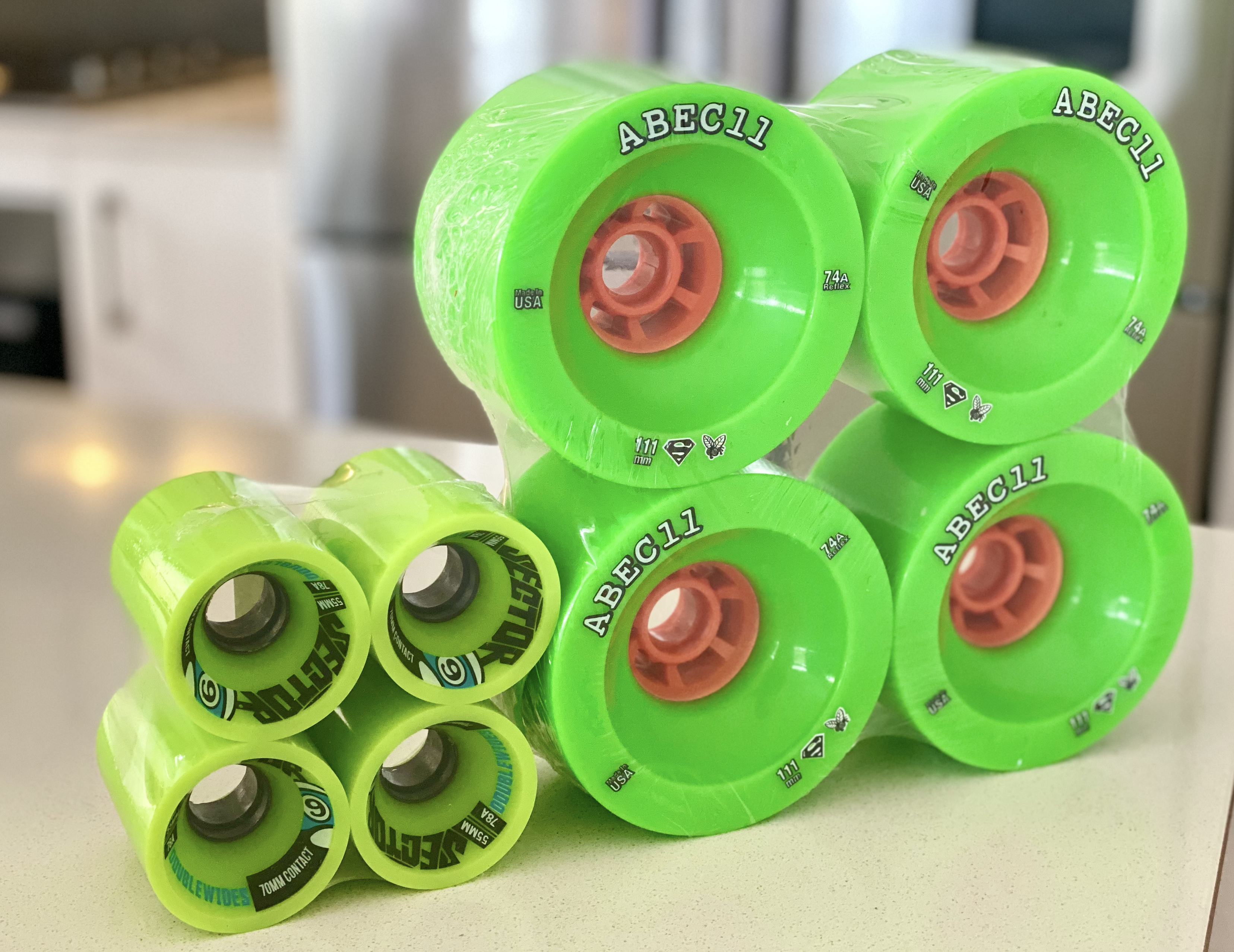 Sector 9 double wides vs Abec 11 SUPERFLY 111mm wheels