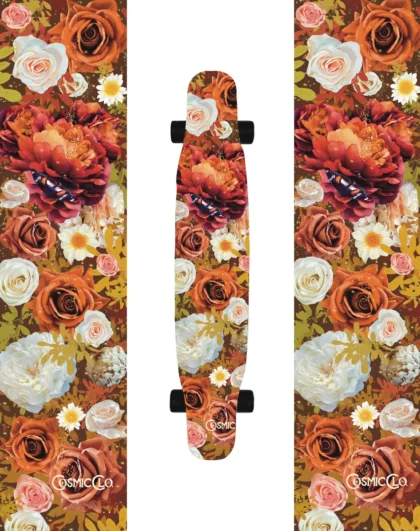 Longboard Skateboard Grip Tape 42" x 10" - Toffee Bloom