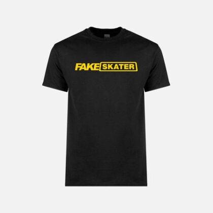 FAKE SKATER Black T-Shirt Mens