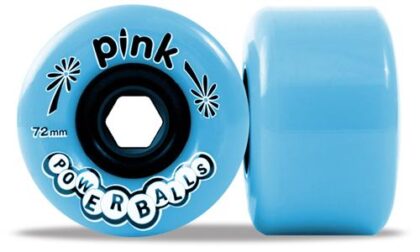 ABEC 11 WHEELS PINK POWERBALL 72MM 81A BLUE 4 PACK