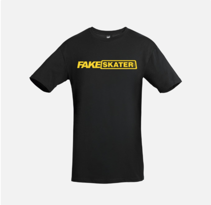 FAKE SKATER Black Men’s Staple T-shirt