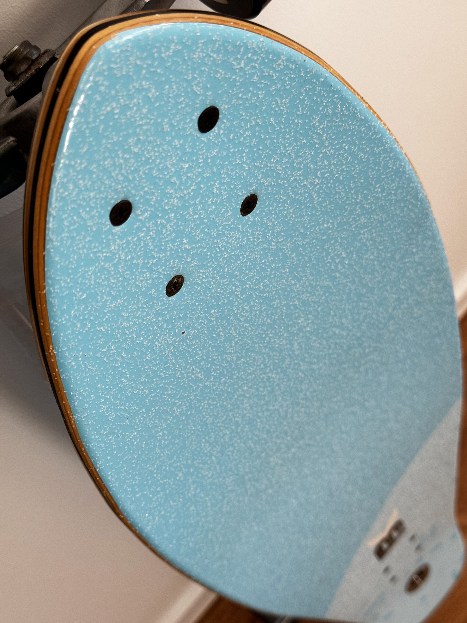 Beginner Skateboard Longboard with safety brake - Blue surf spray - Image 2
