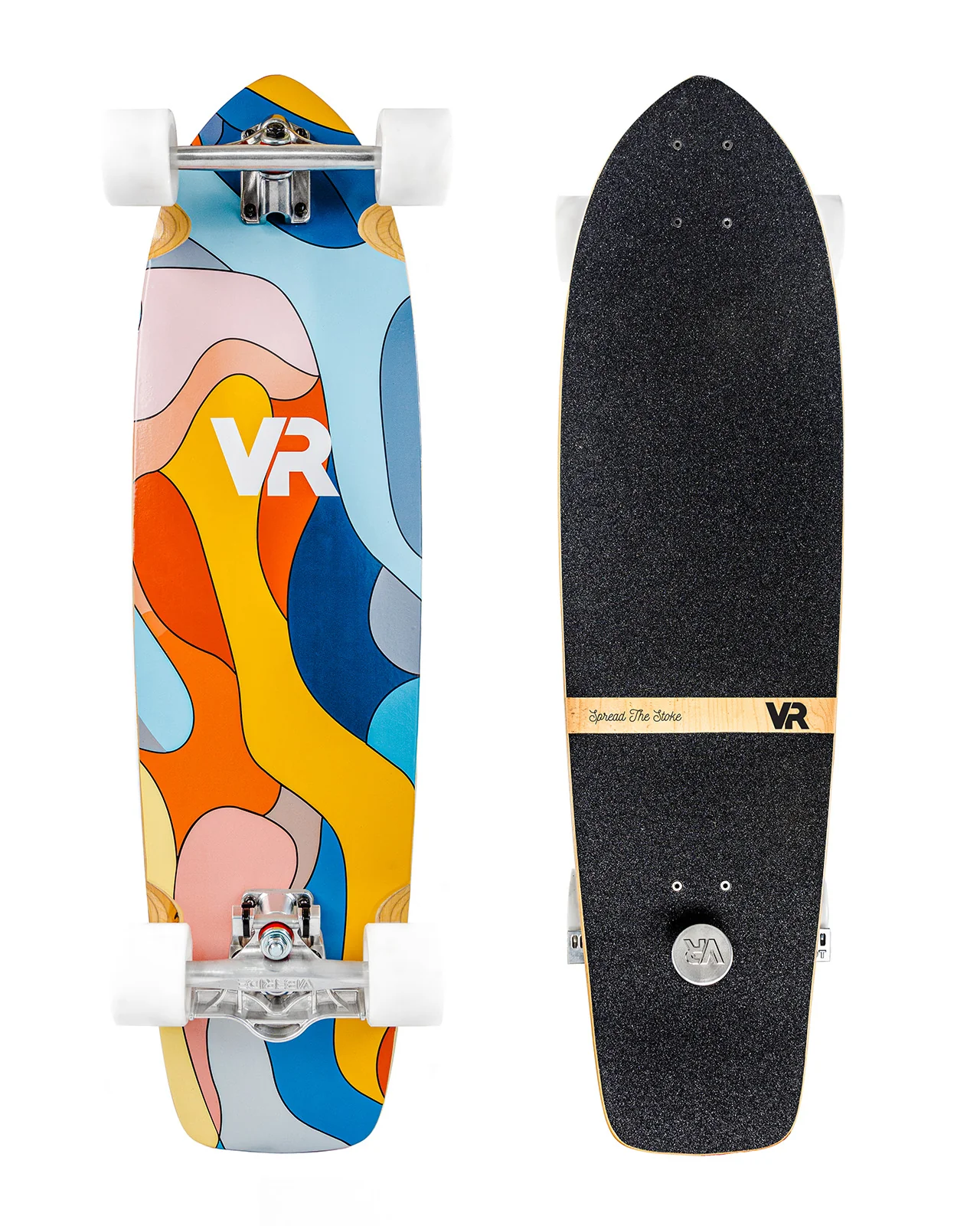 VibeRide BrakeBoard Kicktail Cruiser - Chroma Cascade