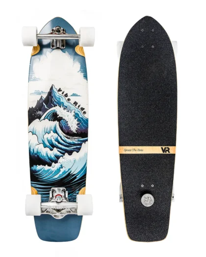 VibeRide BrakeBoard Kicktail Cruiser - Seaside Swell
