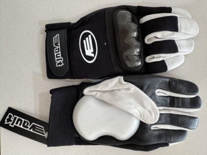 Vault Downhill Longboard Freeride Leather Gloves Large
